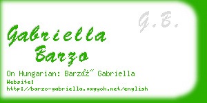 gabriella barzo business card